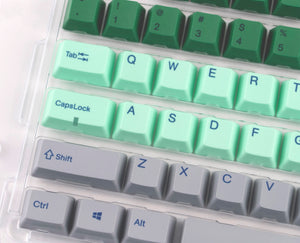 Varmilo 108-Key Dye Sub PBT Keycap Set Blue, Green, and Grey Rivulet MKXB1JB7CX |34113|