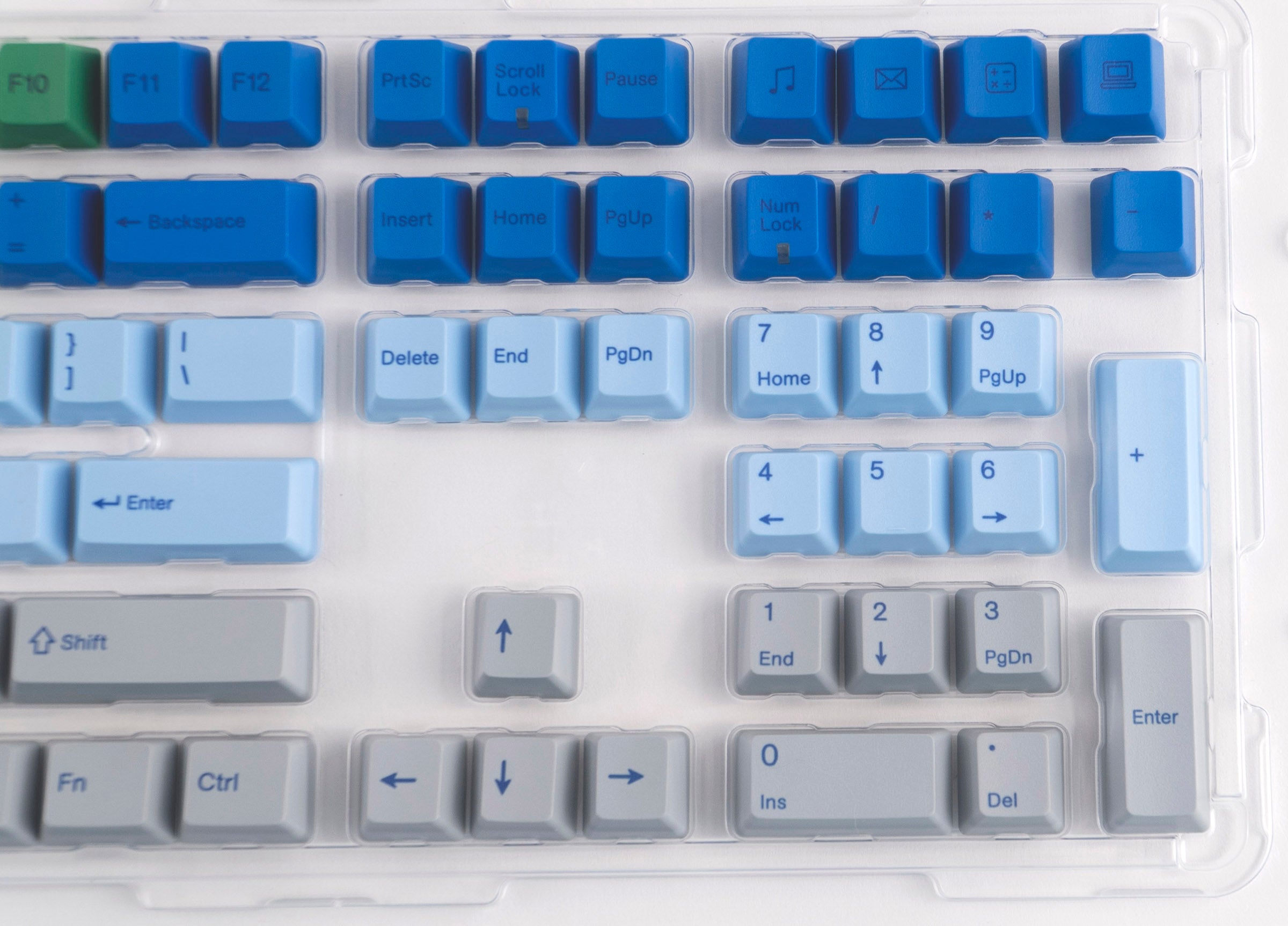 Varmilo 108-Key Dye Sub PBT Keycap Set Blue, Green, and Grey Rivulet MKXB1JB7CX |34116|