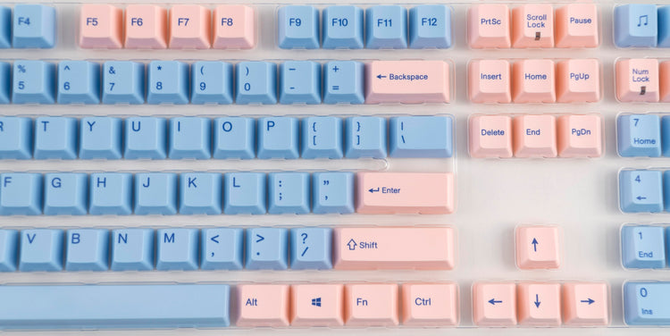 Varmilo 108-Key Dye Sub PBT Keycap Set Blue and Pink MKFW1D2QRV |34121|