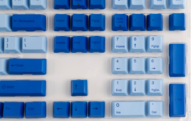 Varmilo 108 Key Dye Sub PBT Keycap Set Blue and Light Blue MKPGX0C57N |34128|