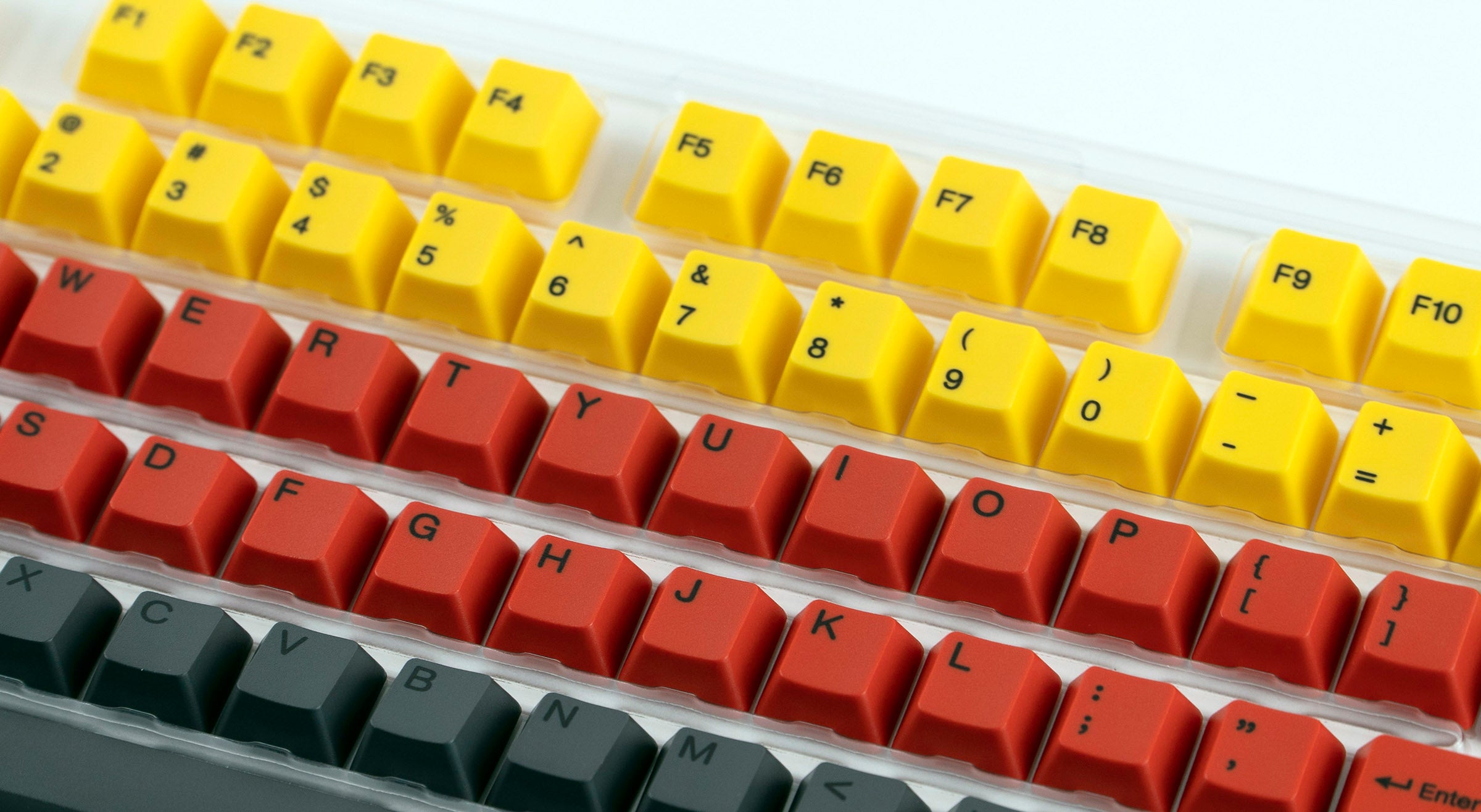 Varmilo 108-Key Dye Sub PBT Keycap Set Yellow Red and Black Lava MKZ7G3NSMK |34131|