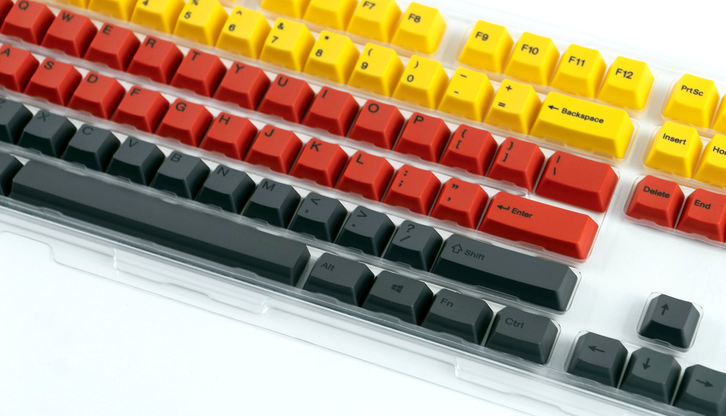 Varmilo 108-Key Dye Sub PBT Keycap Set Yellow Red and Black Lava MKZ7G3NSMK |34133|