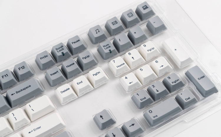 Varmilo 108-Key Dye Sub PBT Keycap Set White and Grey MKKJ7MG3E6 |34145|