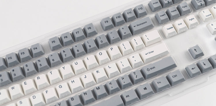 Varmilo 108-Key Dye Sub PBT Keycap Set White and Grey MKKJ7MG3E6 |34148|