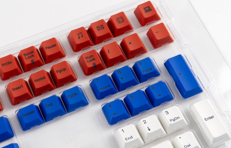 Varmilo 108-Key Dye Sub PBT Keycap Set Red Blue and White Mr. Football MKC5N4G4JE |34153|