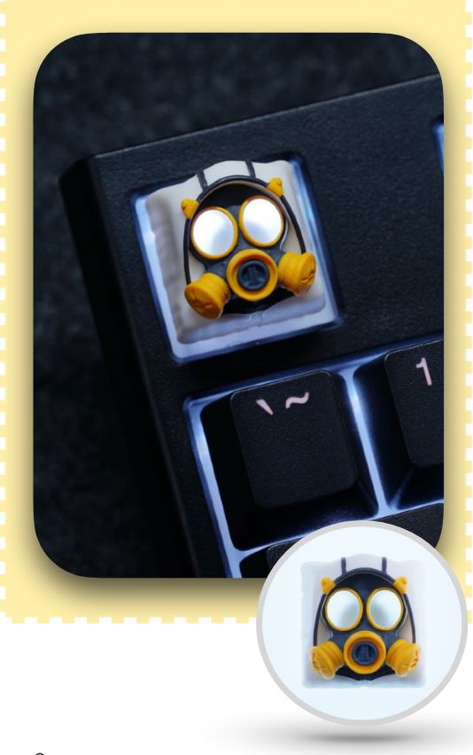 Hot Keys Project HKP Specter Backlit White Face Artisan Keycap MKNNK05PX4 |0|