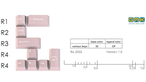 GMK Honeywell Mild Pink Accent Kit Add-On MKKJ7J7R2Y |0|