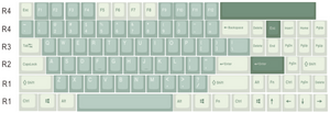Varmilo 98-Key Dye Sub ABS Keycap Set Moss MKDCN9PPMX |0|