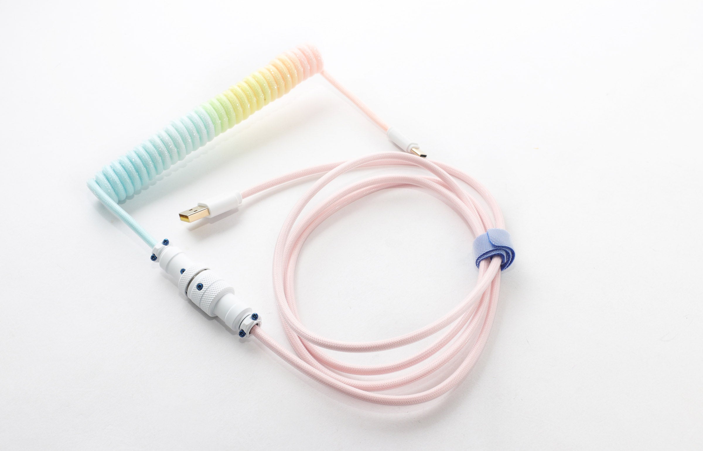 Ducky Cotton Candy Coiled USB Cable V2 MK2JAWHTWV |40283|