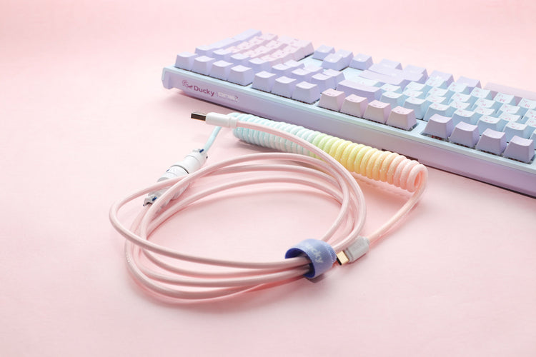 Ducky Cotton Candy Coiled USB Cable V2 MK2JAWHTWV |40285|