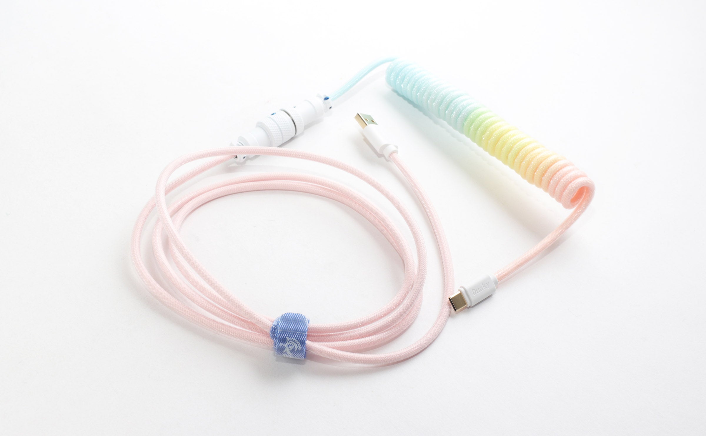 Ducky Cotton Candy Coiled USB Cable V2 MK2JAWHTWV |40282|