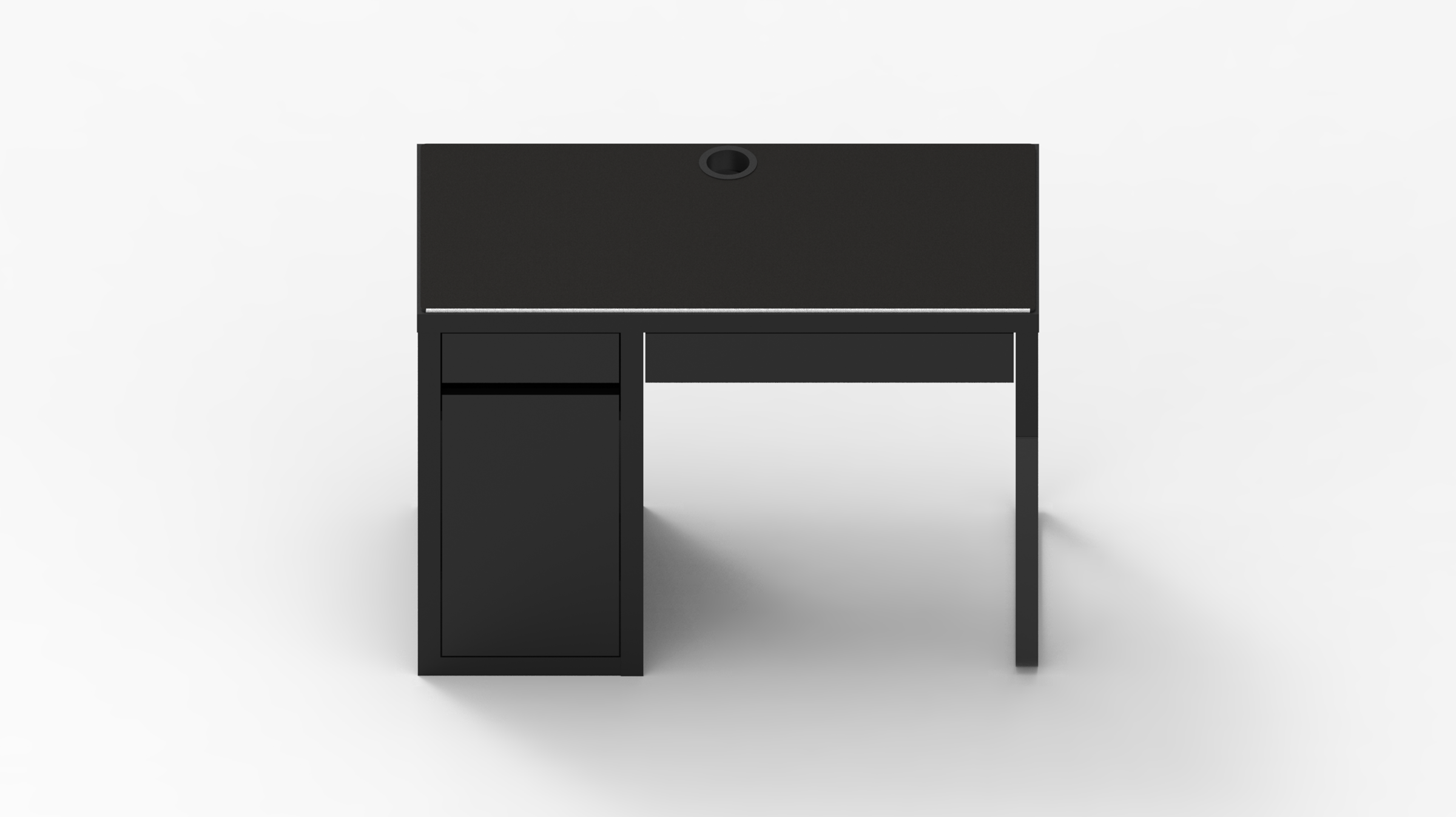 Black w/ White Stitching IKEA MICKE Desk Mat (41" / 105 cm) Full-desk Mouse Pad MKH7UC0JNF |59148|