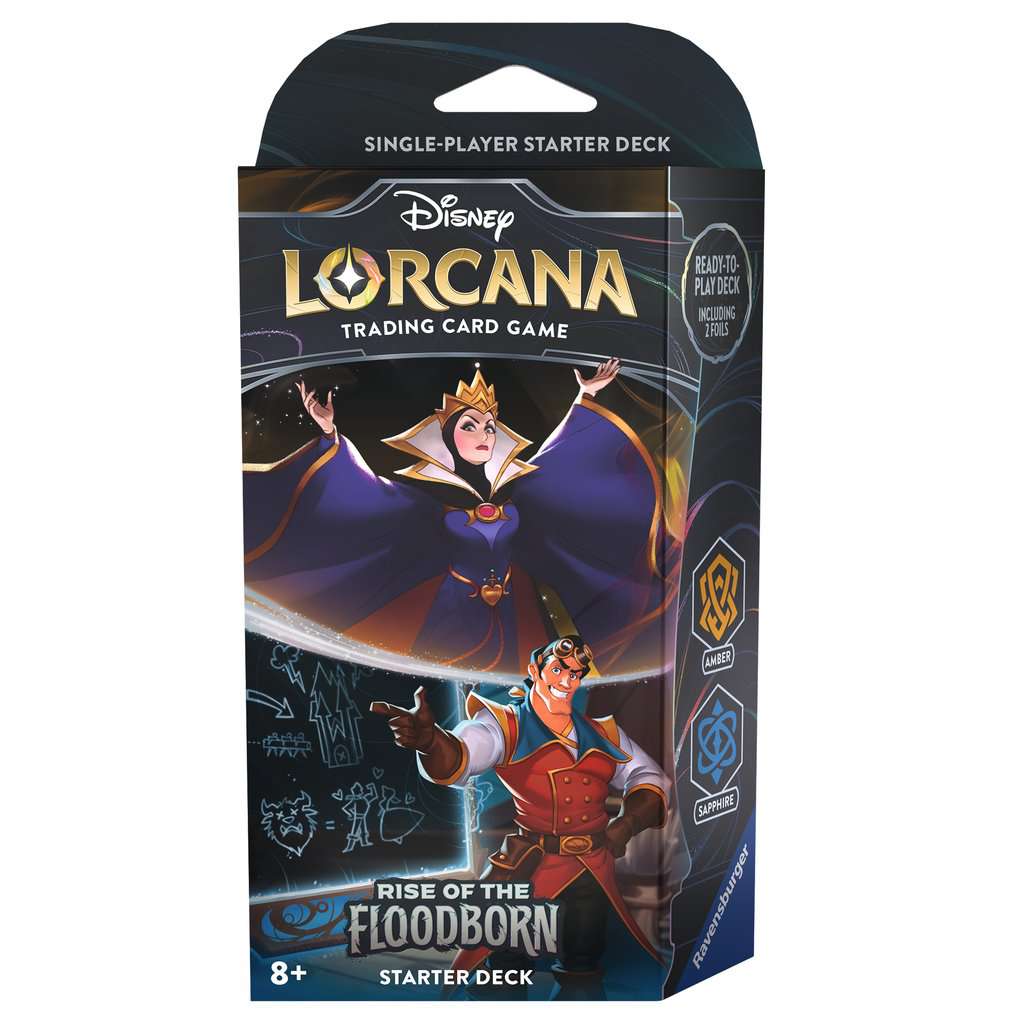 Disney Lorcana: Rise of the Floodborn Starter Deck Amber & Sapphire (Gaston / Queen) MKM4X4F6C4 |0|