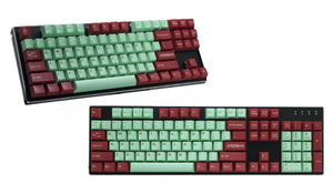 Tai-Hao 111 Key Cubic ABS Double Shot Keycap Set Jukebox (Mint/Red) MKDCTYL25O |0|