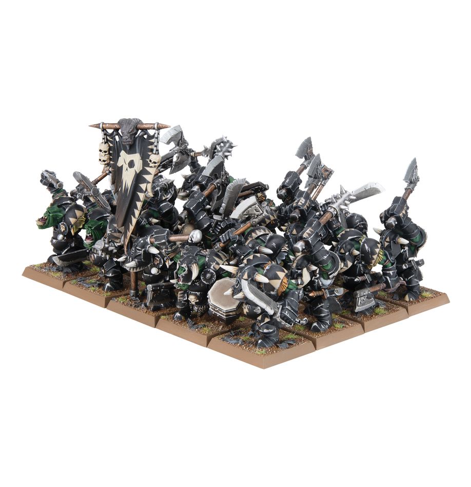 Warhammer The Old World Orc Goblin Tribes Black Orc Mob MKO0TRK3JV |0|