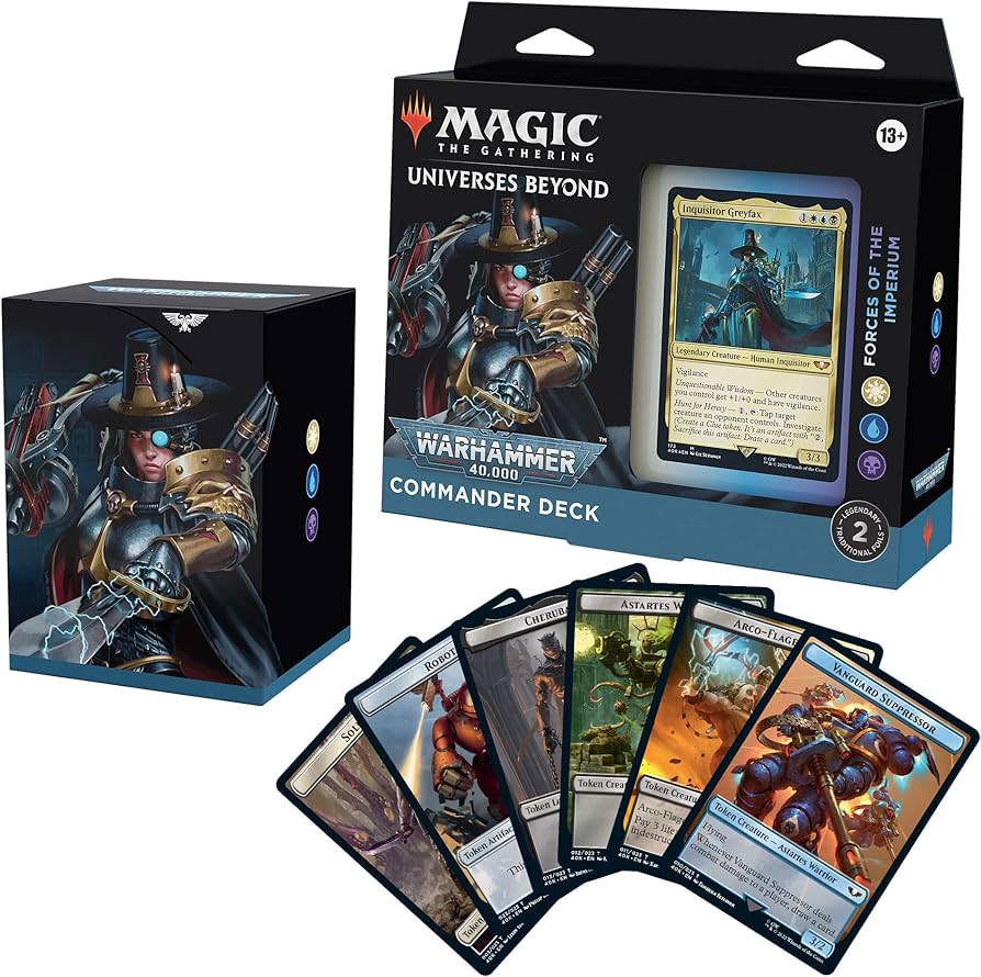 Magic The Gathering Universes Beyond Warhammer 40k Commander Deck Forces of the Imperium MK0TZ48T6P |0|