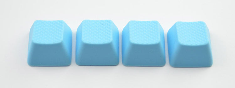 Tai-Hao 4 Key TPR Blank Rubber Keycap Set Neon Blue Row 0 MKQ3D89AEO |38520|