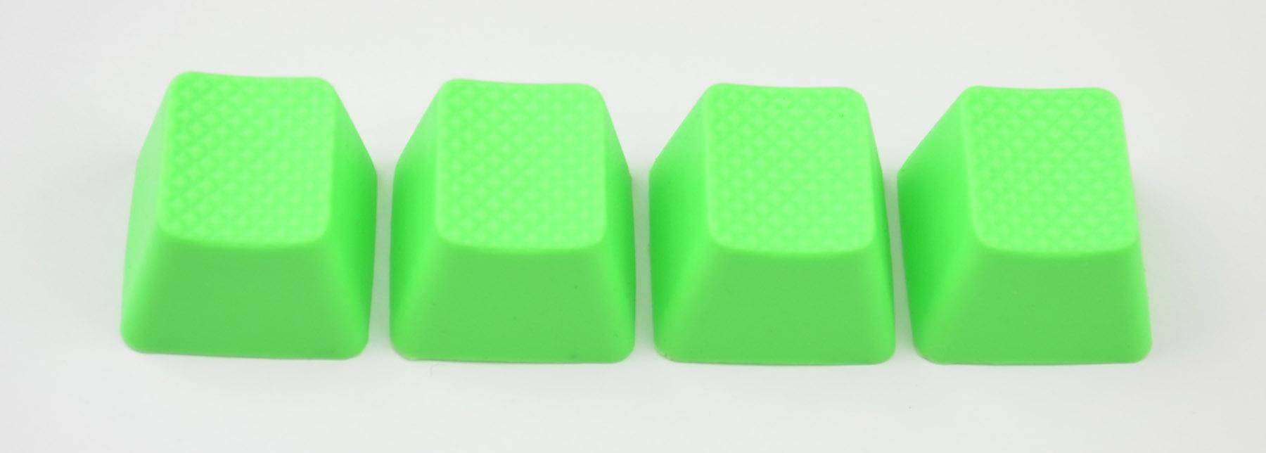 Tai-Hao 4 Key TPR Blank Rubber Keycap Set Neon Green Row 4 MK7K5G1IUG |38551|