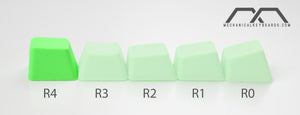 Tai-Hao 4 Key TPR Blank Rubber Keycap Set Neon Green Row 4 MK7K5G1IUG |0|
