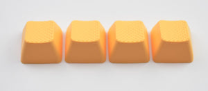 Tai-Hao 4 Key TPR Blank Rubber Keycap Set Neon Orange Row 0 MKCMH6V0J4 |38555|