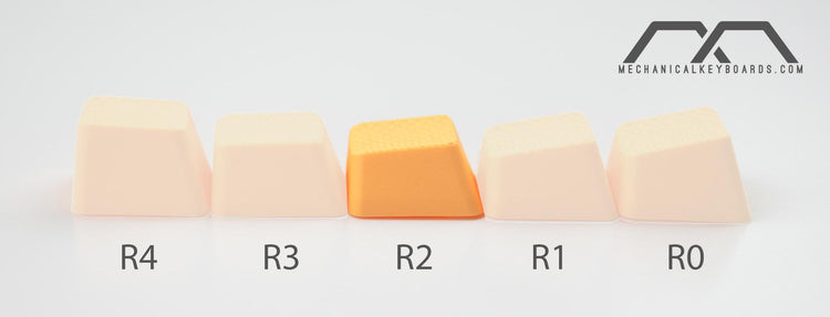 Tai-Hao 4 Key TPR Blank Rubber Keycap Set Neon Orange Row 2 MK111ISYJC |0|