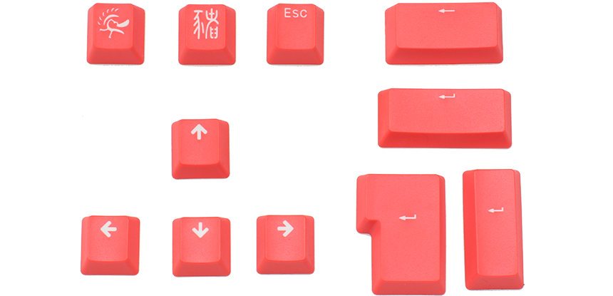 Ducky 11 Key PBT Double Shot Color Keycap Set Living Coral MKC5MS2ZGL |33093|