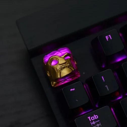 Hot Keys Project HKP Deadhead Backlit Purple Gold Artisan Keycap Artisan Keycap MKJ31X7BGP |38635|