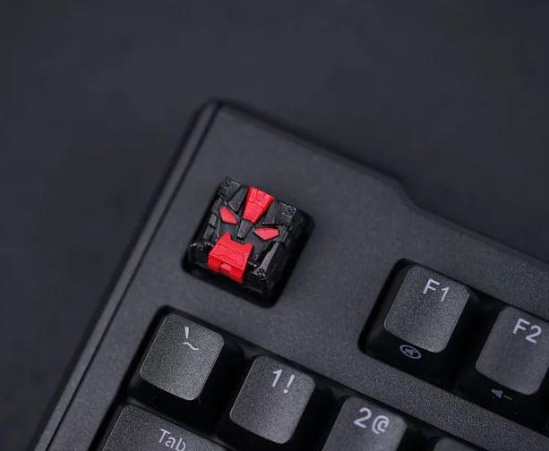 Hot Keys Project HKP Tank Black & Red Artisan Keycap MKSSXZGE8A |0|
