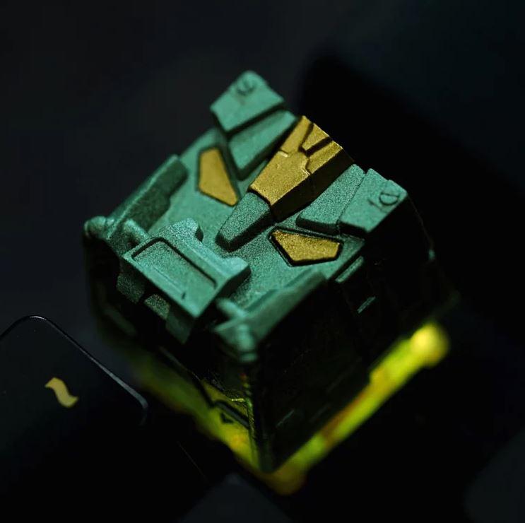 Hot Keys Project HKP Tank Green Gold Artisan Keycap MK51JCHUMC |0|