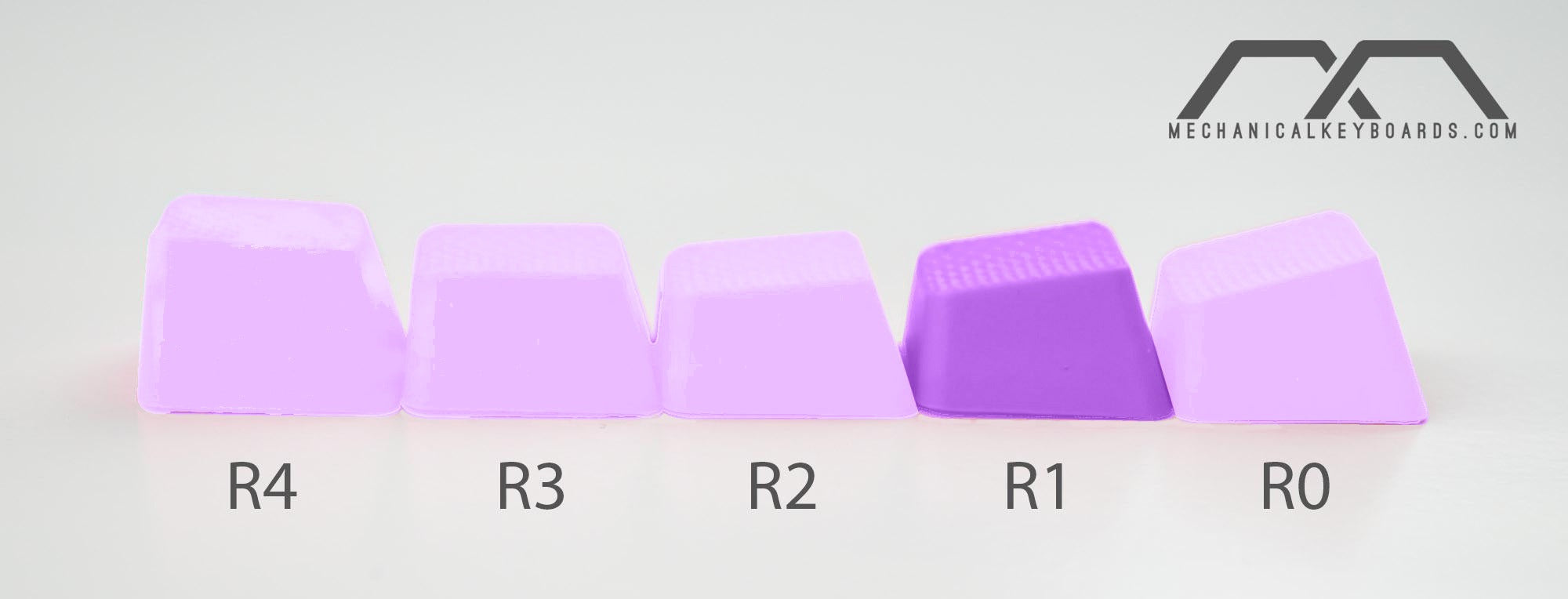 Tai-Hao 4 Key TPR Blank Rubber Keycap Set MK Purple Row 1 MKXYKJISTH |0|