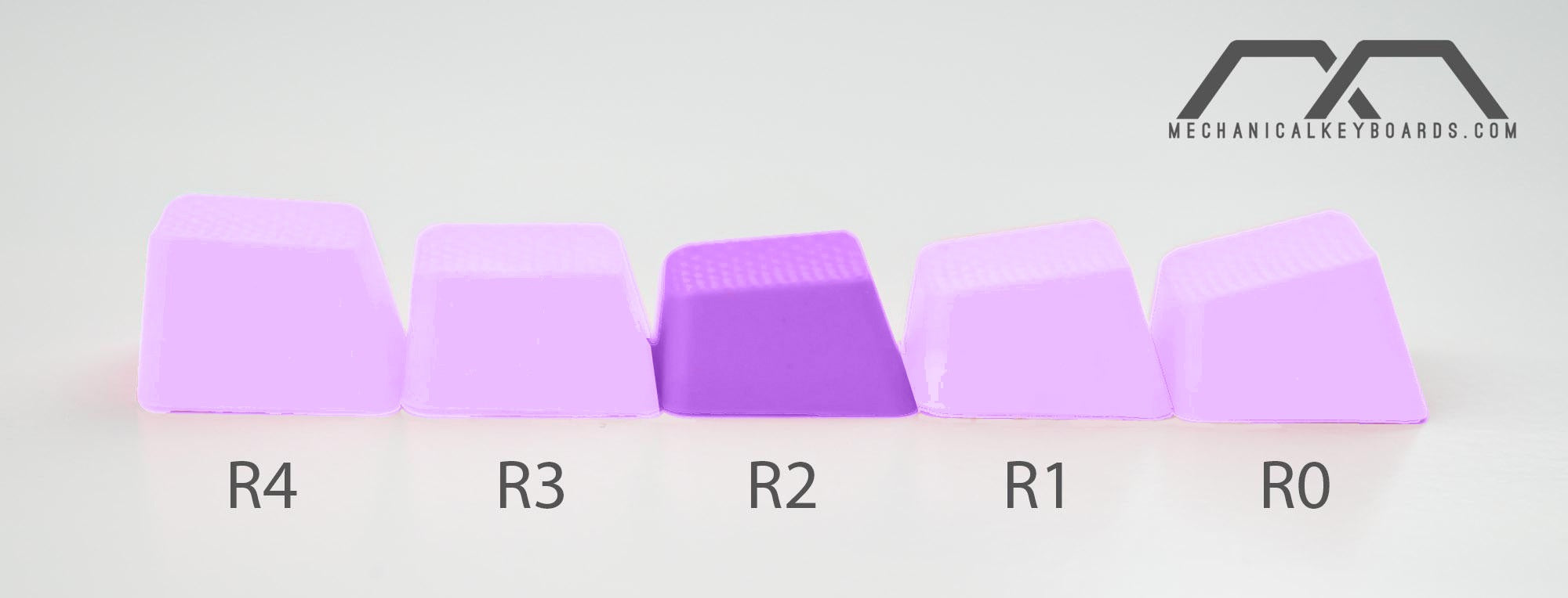 Tai-Hao 4 Key TPR Blank Rubber Backlit Keycap Set MK Purple Row 2 MKKYSKLOZZ |0|