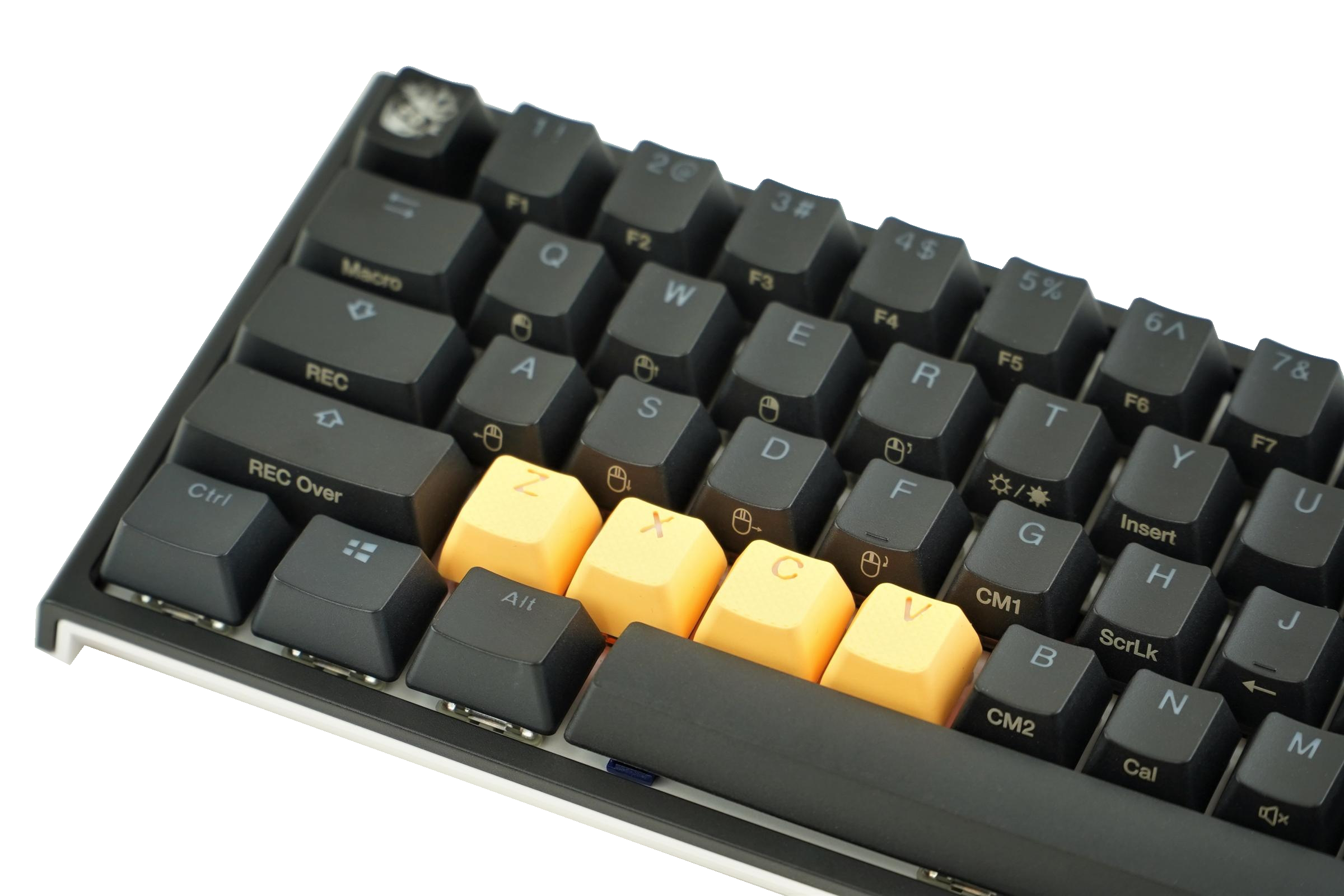 Tai-Hao 4 Key TPR Rubber Backlit Keycap Set Row 1 ZXCV Neon Orange MK4QY6OR7Z |0|