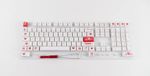KBParadise 111-Key PBT Dye Sub Keycap set Love Red MKQI1A7VDH |0|