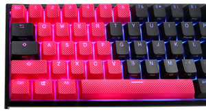 Ducky 31 Key Rubber Backlit Double Shot Keycap Set Red MKKPDIQH2S |0|