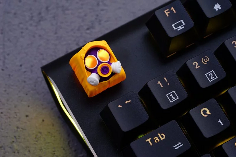 Hot Keys Project HKP Specter Yellow / Purple Artisan Keycap MK7WDQNUZ1 |27069|