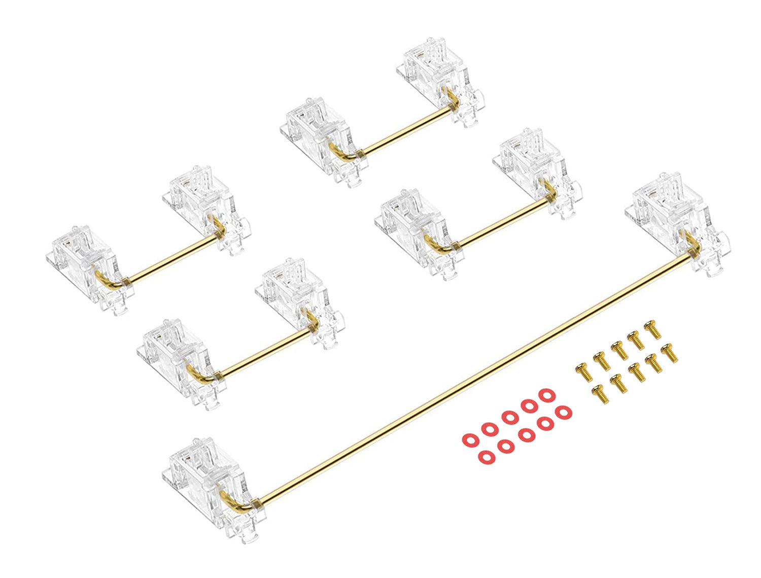 Durock V2 Stabilizers Clear Gold Plated PCB Screw-in MK0JRK6IPT |0|