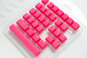 Ducky 31 Key Rubber Backlit Double Shot Keycap Set Pink MKYJEXRO3N |0|