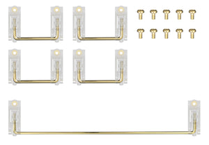Zeal PC Zeal Stabilizers V2 Clear Gold Plated PCB Screw-in 6.25u Kit MKXU3GW7S6 |0|