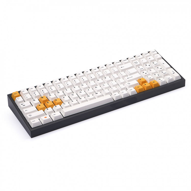 NPKC White Orange PBT Dye Sub Cherry Profile Keycap Set MKDI772OG4 |27253|