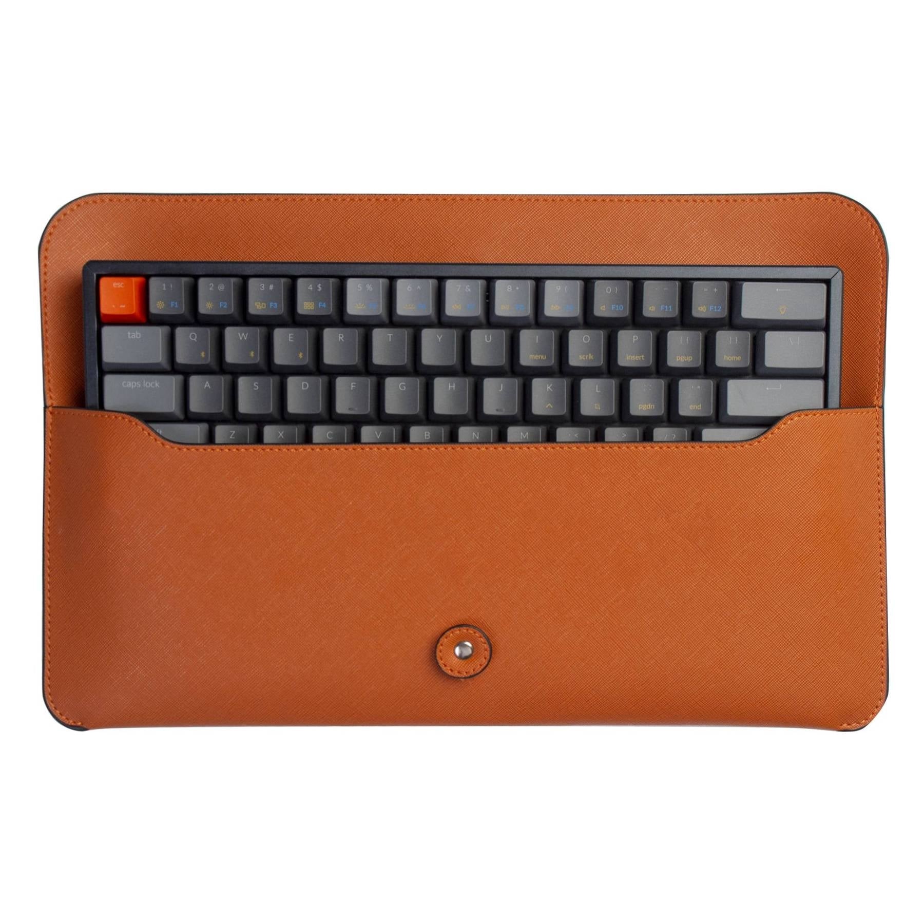Keychron K3 / K12 Keyboard Bag - Orange Saffiano Leather Carrying Case MKVSTTIHQ0 |27342|