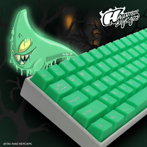 Tai-Hao 152 Key ABS Double Shot Cubic Haunted Translucent Keycap Set Slime Sprout MK4FRAY79Z |0|