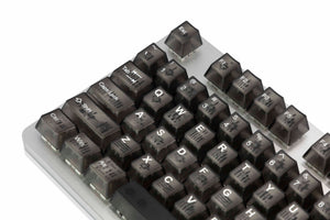 Tai-Hao Smokey Quartz Keycap Set Translucent ABS 152 Keys Cubic MKS8TAVKA2 |27765|