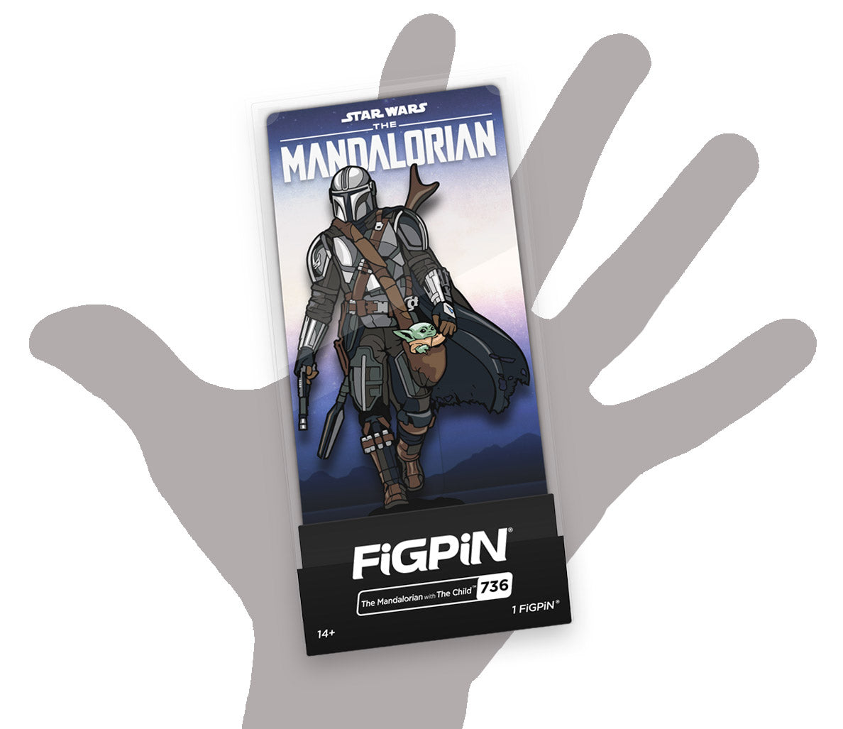 FiGPiN The Mandalorian with The Child (736) Collectable Enamel Pin MK3ADPAVN3 |27903|