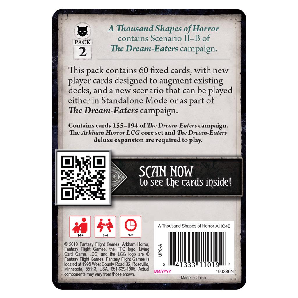 AH LCG: A Thousand Shapes of Horror MKJFRPE7ON |44629|