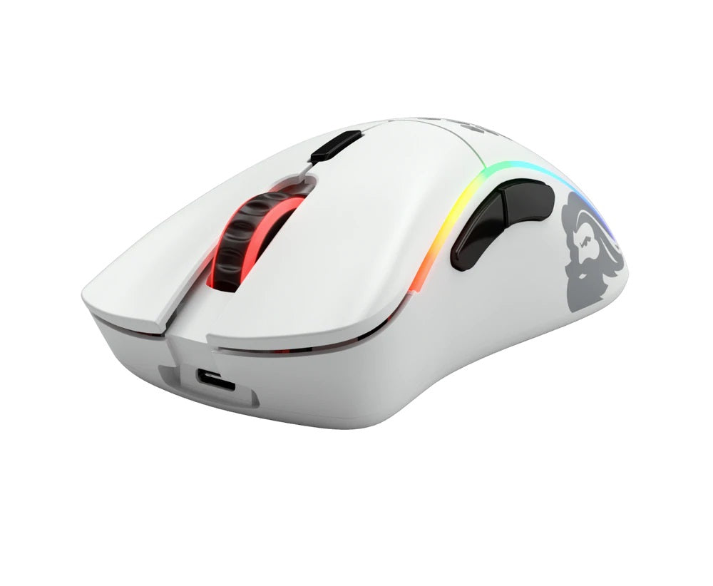 Glorious PC Model D Minus Wireless RGB Gaming Mouse Matte White MKMD7QY09U |28187|