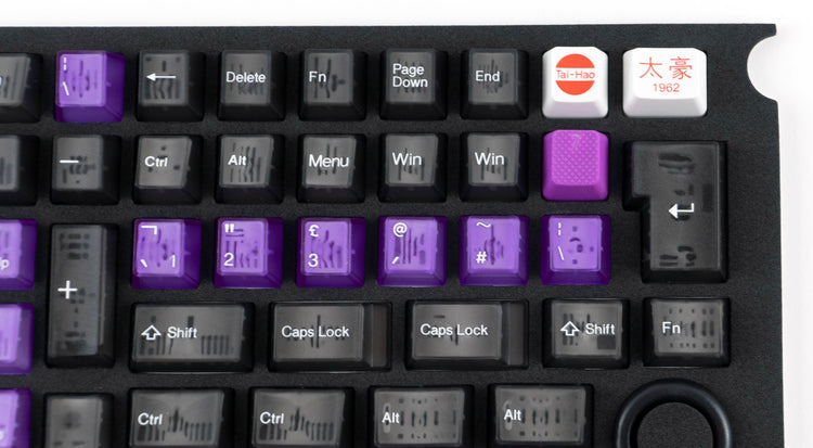 Tai-Hao Purple Boom Keycap Set Translucent ABS 152 Keys Cubic MKI79SZBQI |33944|