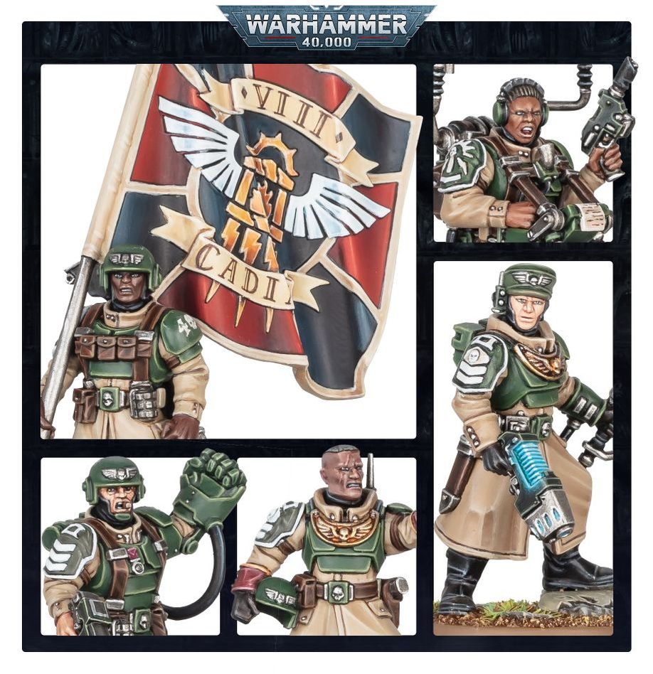 Warhammer 40000 Astra Militarum Cadian Command Squad MK182S8NRN |68365|