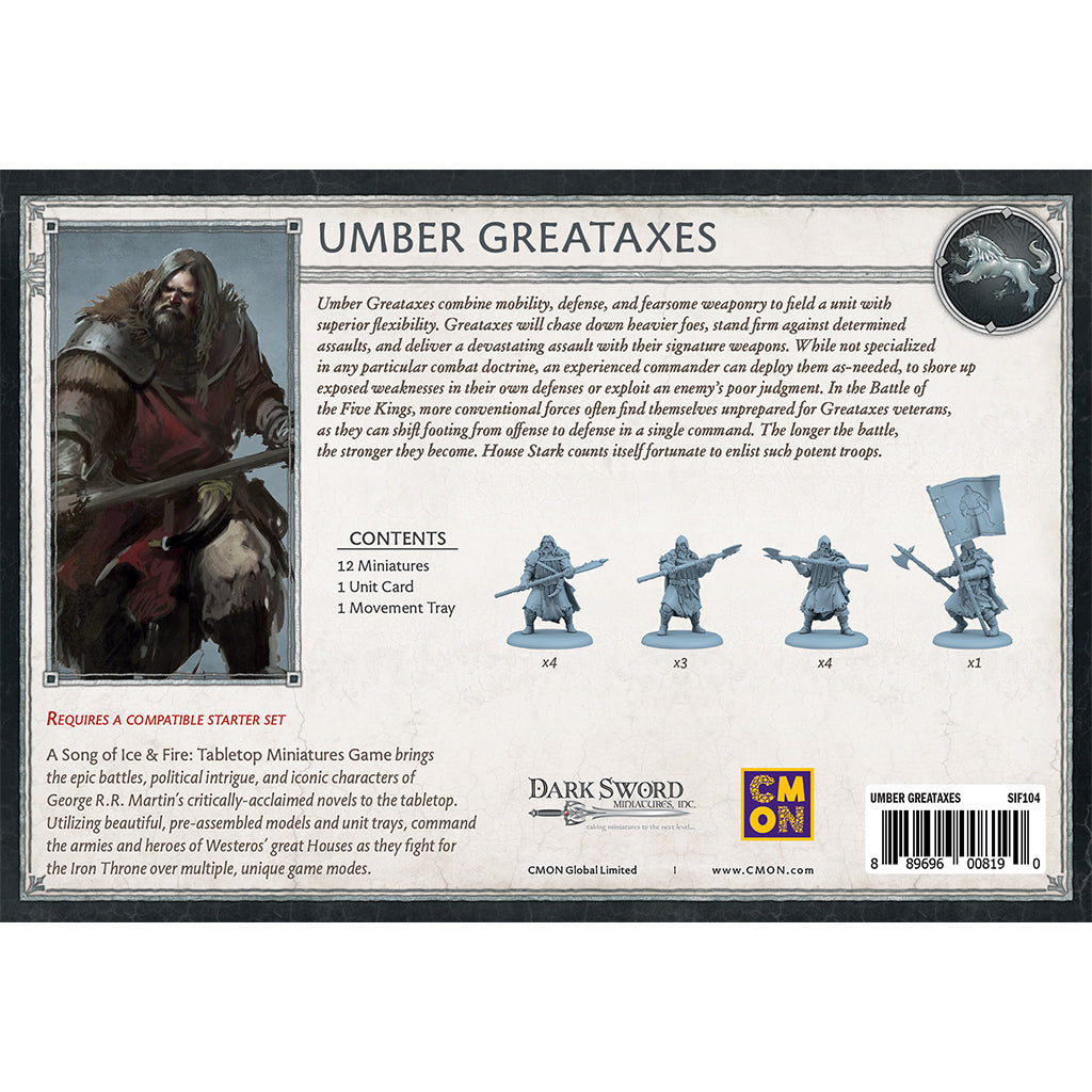 A Song of Ice and Fire: Stark Umber Greataxes MKB4Q3S2F0 |58355|