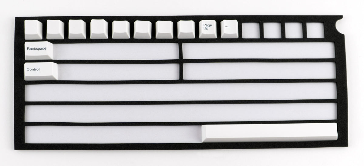 Tai-Hao Black on White 150 Key Cubic Profile Double Shot ABS Keycap Se