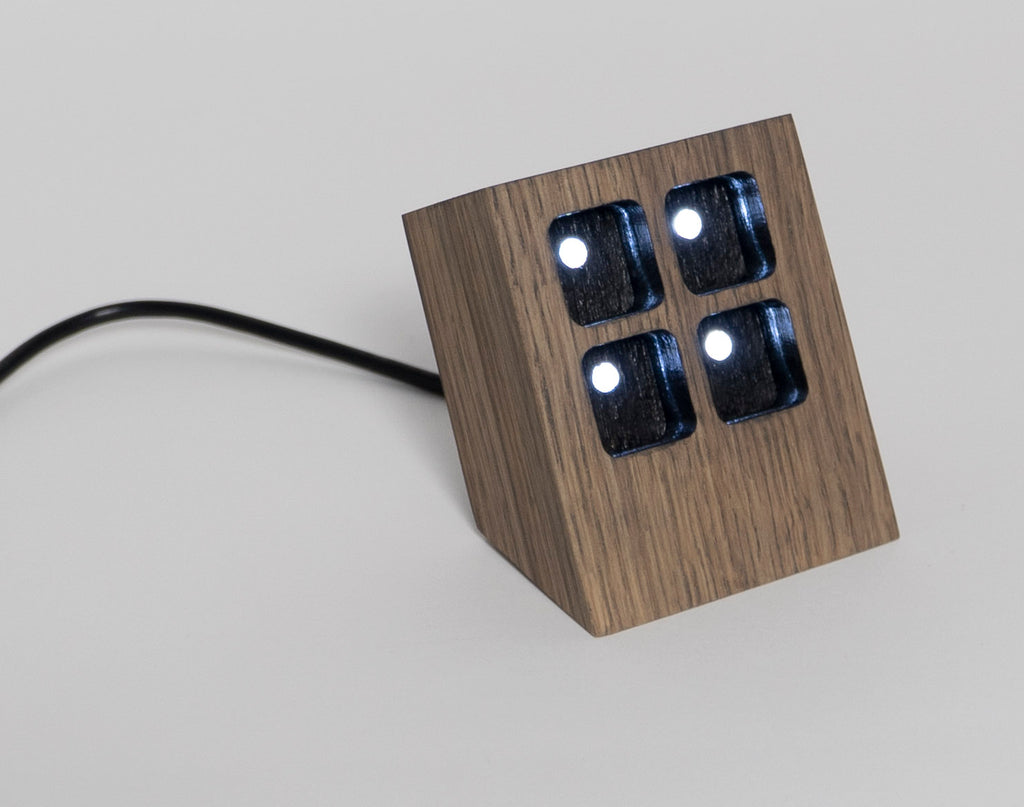 MK Custom 4-Key Wooden Backlit Artisan Keycap Display